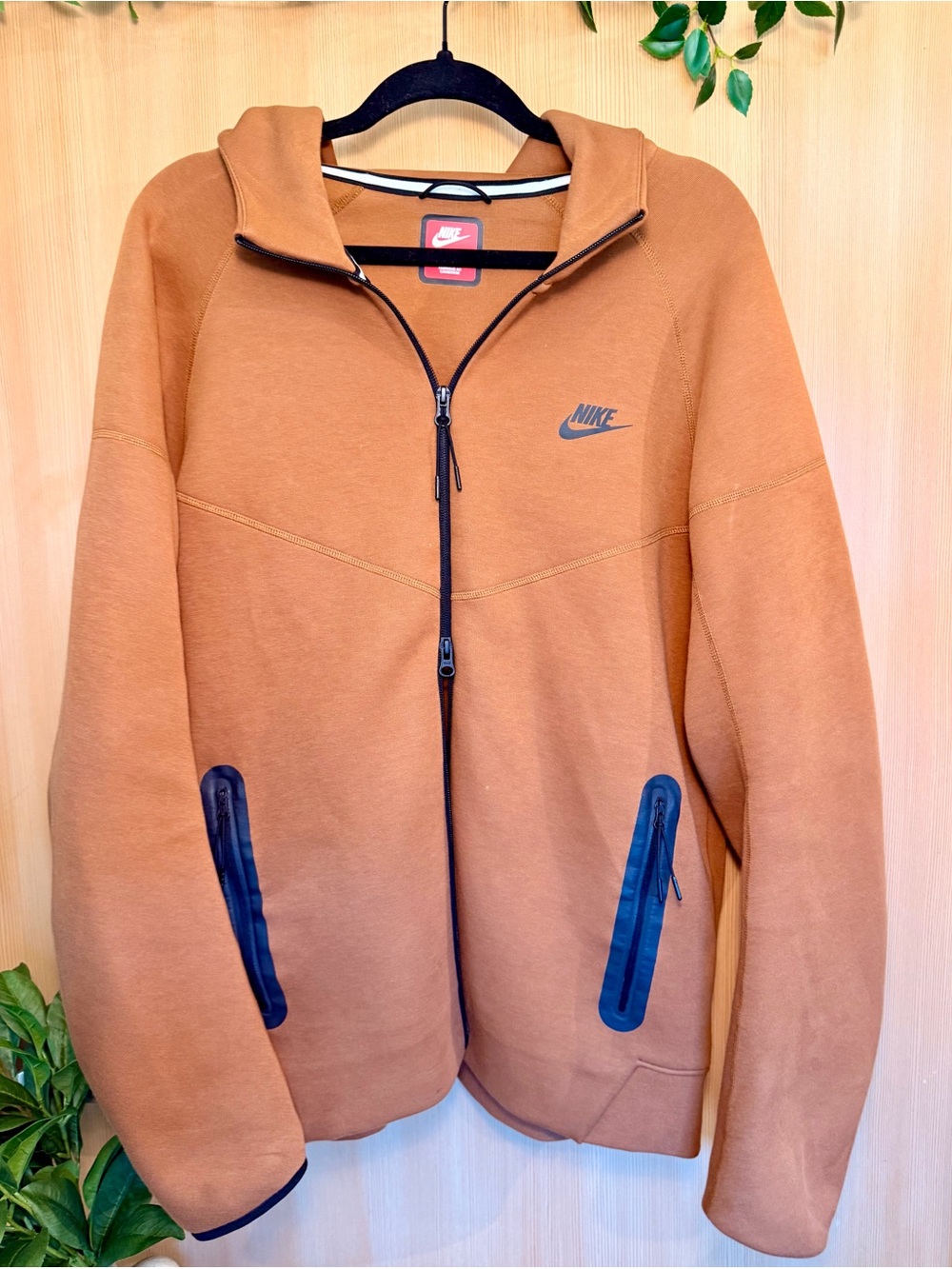 Nike Sportswear Tech Fleece Full Zip Hoodie Brown Large